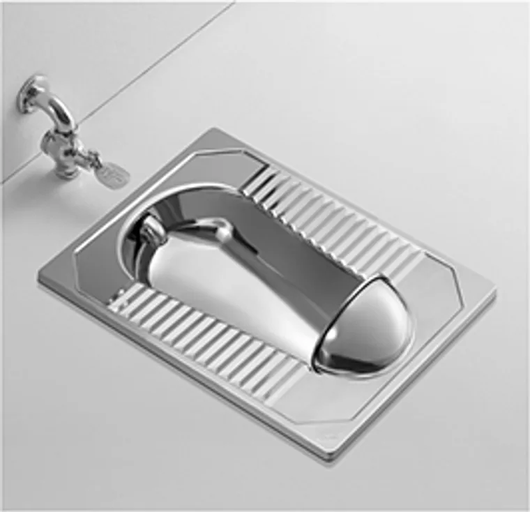 8007 فضي ستانلس ستيل مرحاض قرفصاء